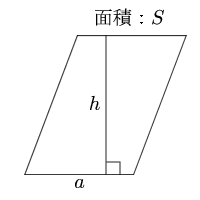 平行四辺形の面積(底辺と高さ)
